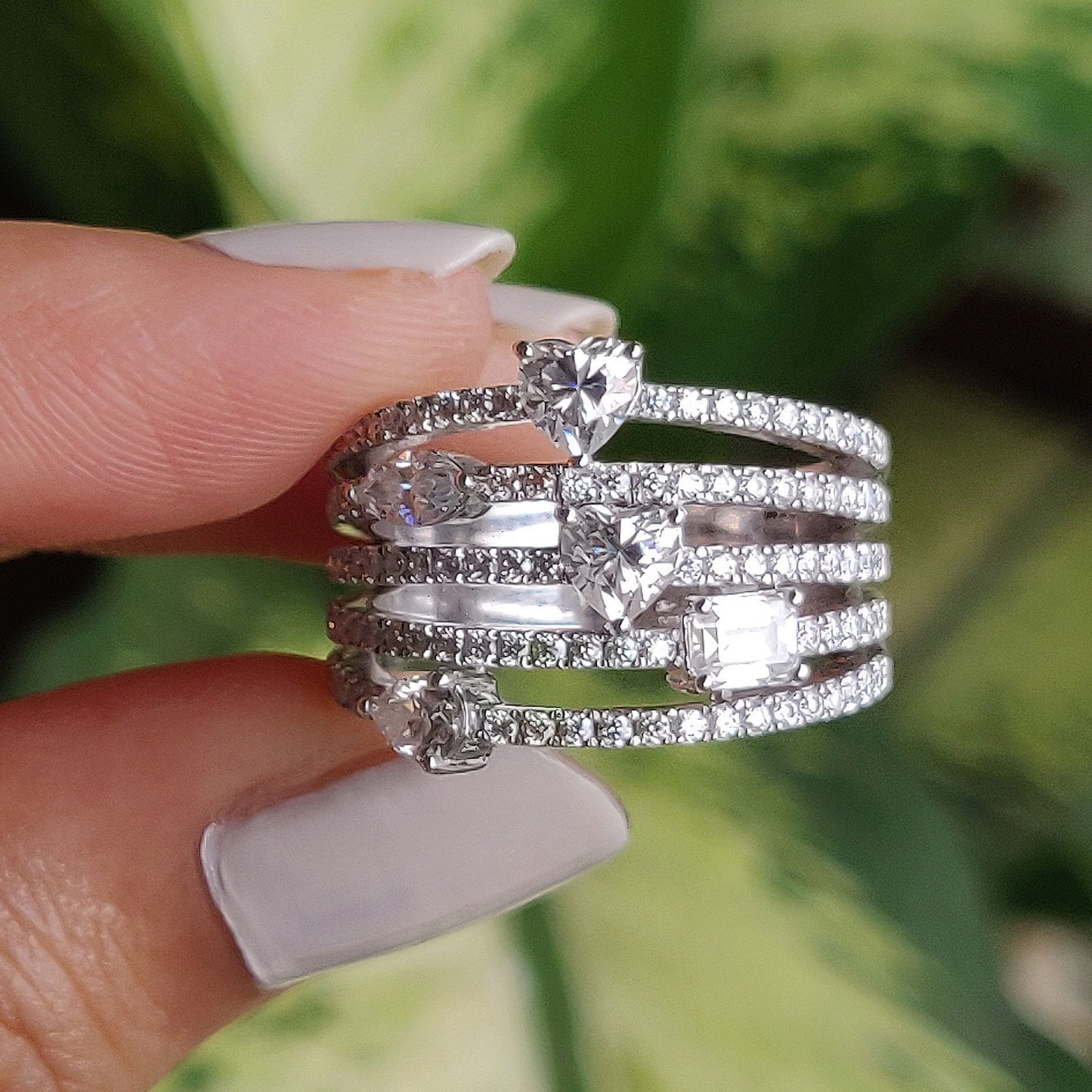 Multi-Shape Diamond Statement Ring