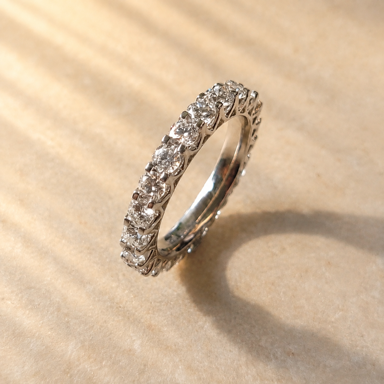 Round Diamond Eternity Band