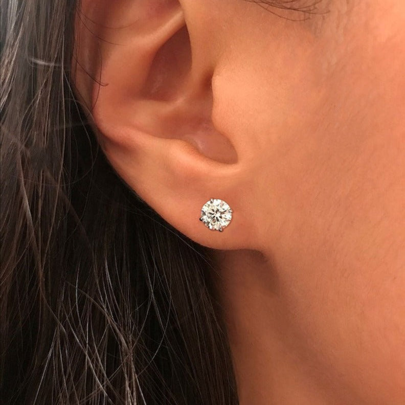 2ct Solitaire Studs (1ct each)