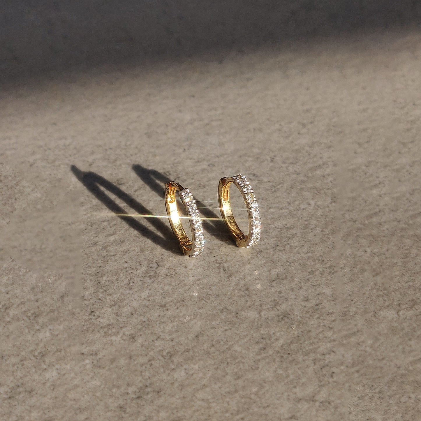 Pavé Diamond Mini Hoops