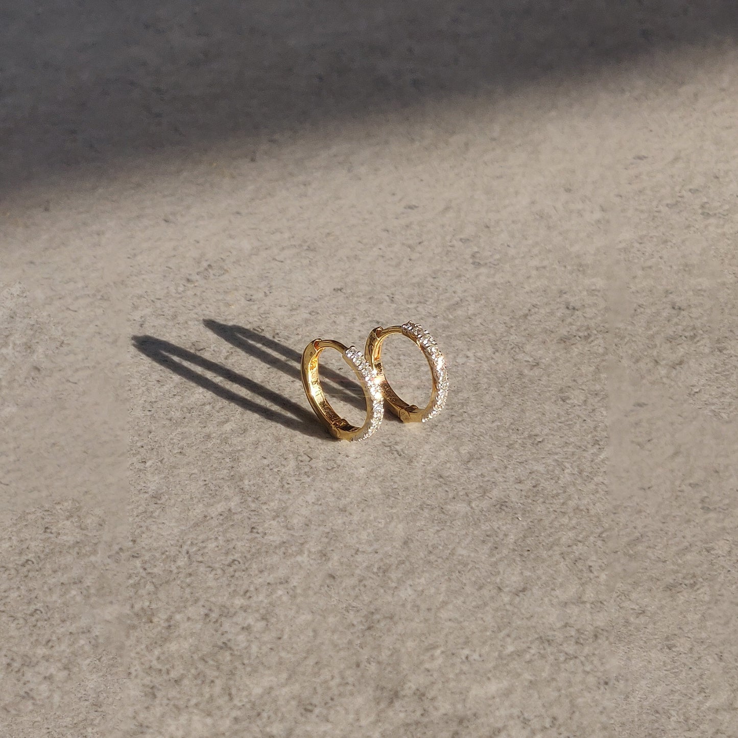 Pavé Diamond Mini Hoops