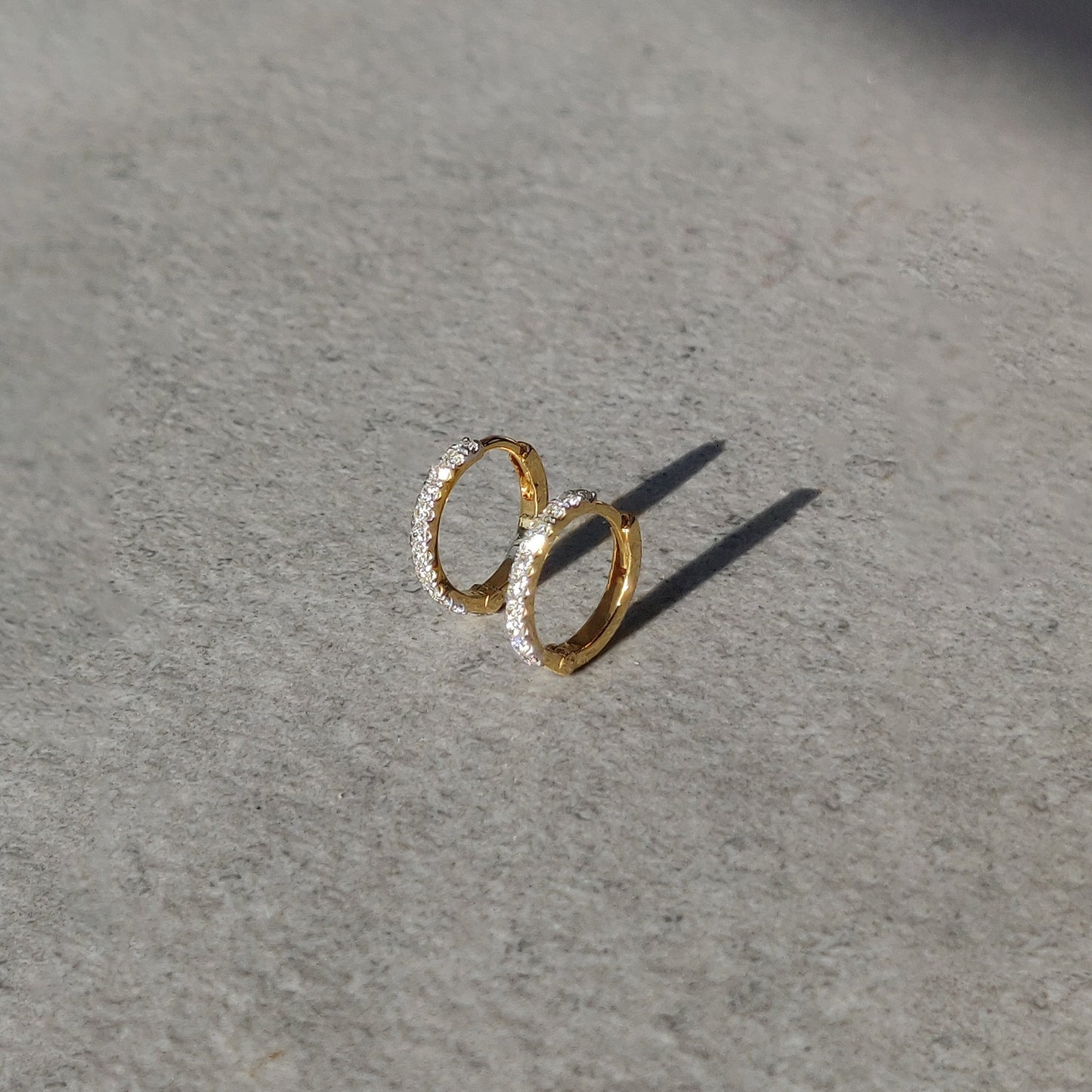 Pavé Diamond Mini Hoops