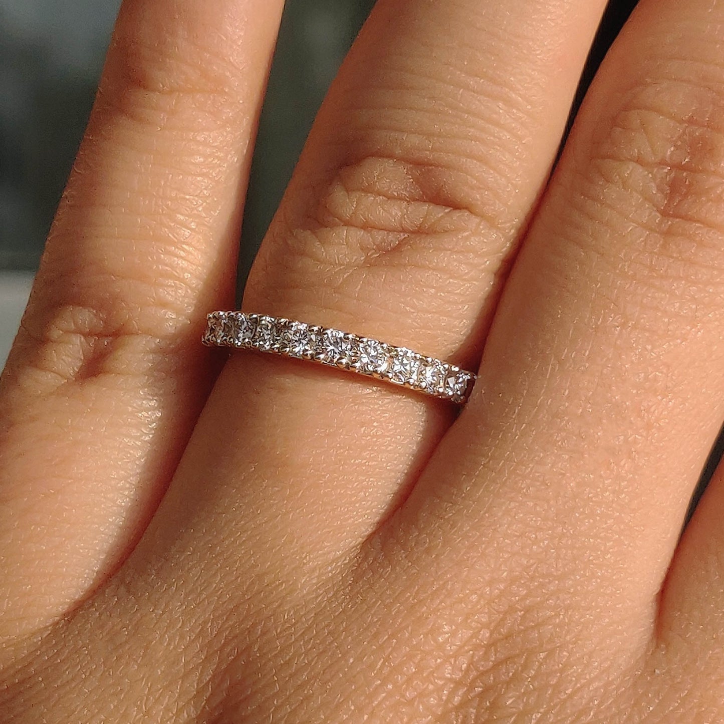 Pavé Diamond Half Eternity Band (0.45ct)