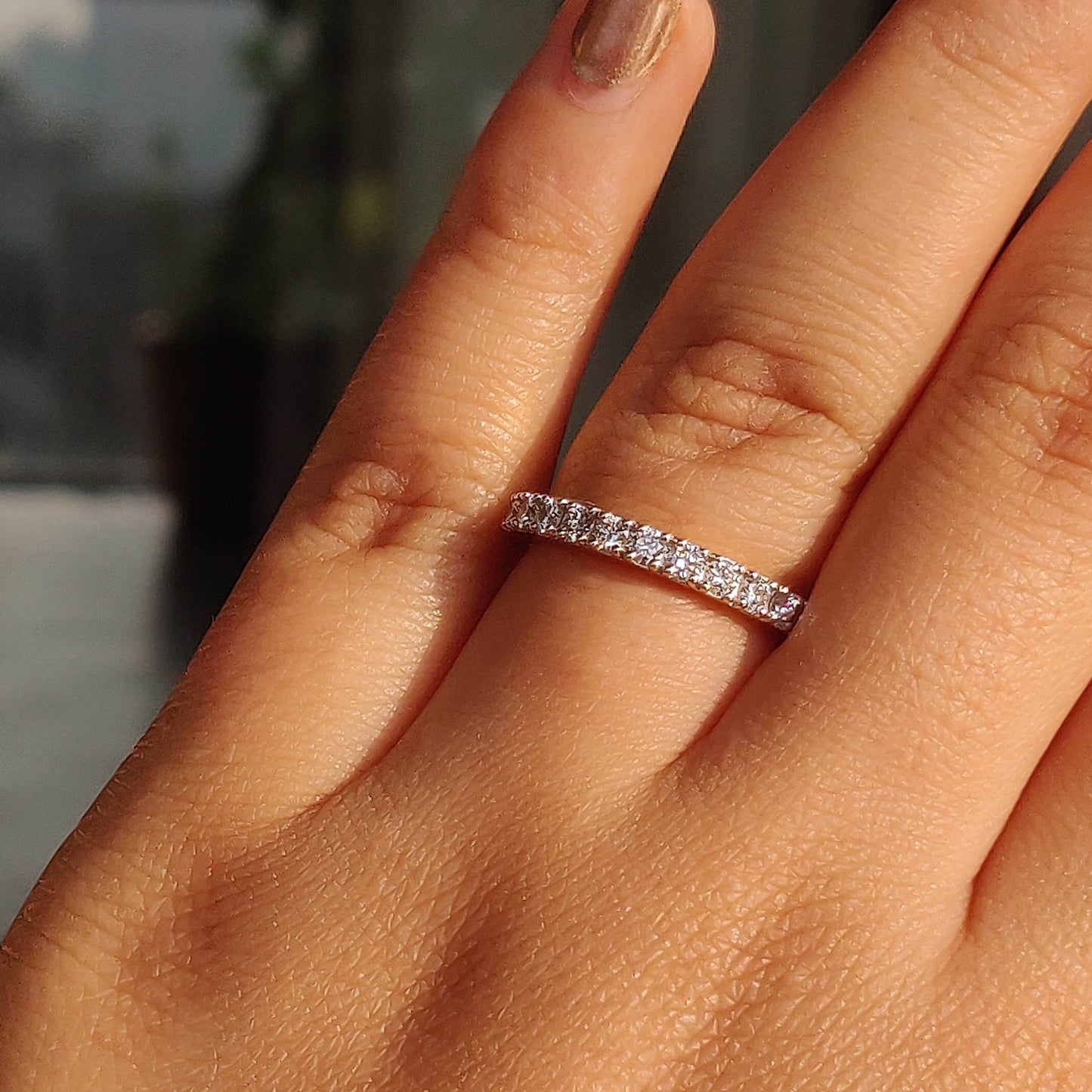 Pavé Diamond Half Eternity Band (0.45ct)