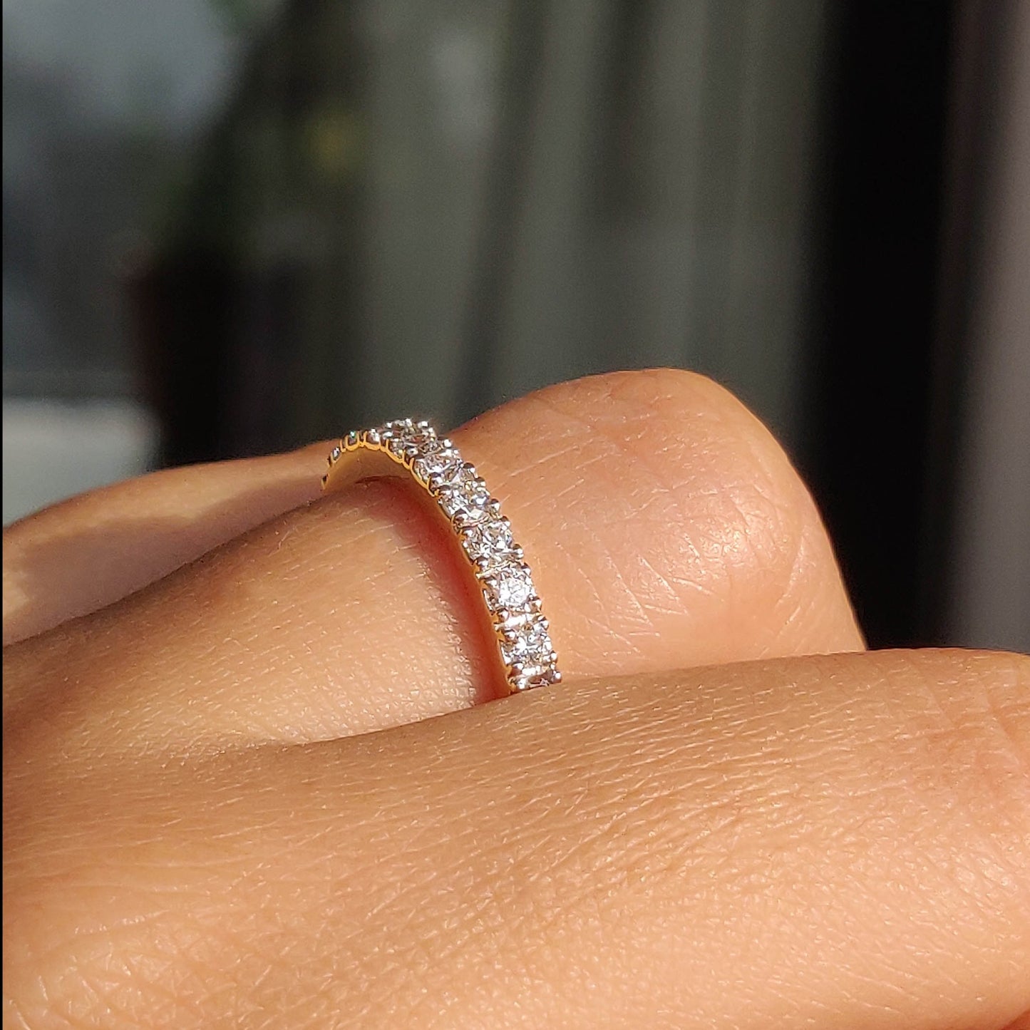 Pavé Diamond Half Eternity Band (0.45ct)
