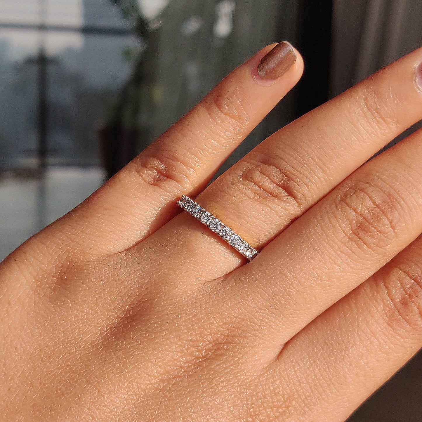 Pavé Diamond Half Eternity Band (0.45ct)