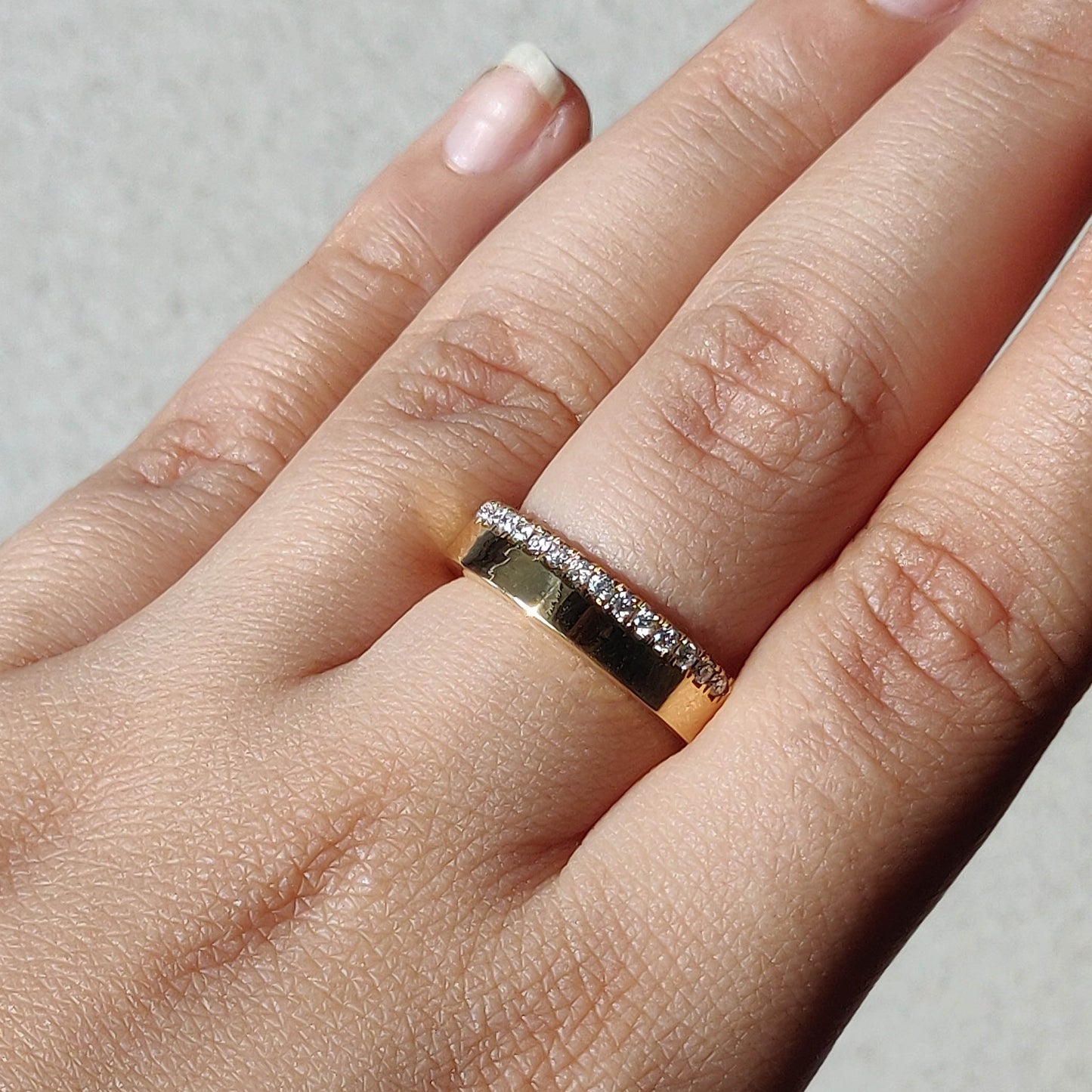 Cigar Half Eternity Band