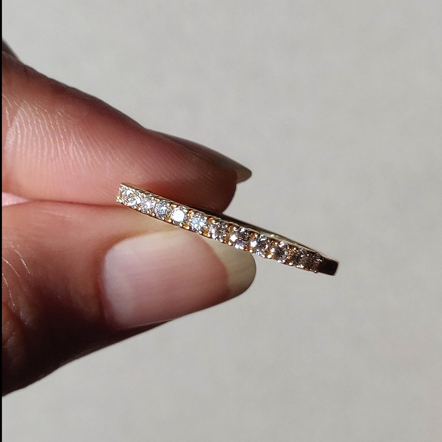 Pavé Diamond Half Eternity Band (0.32ct)