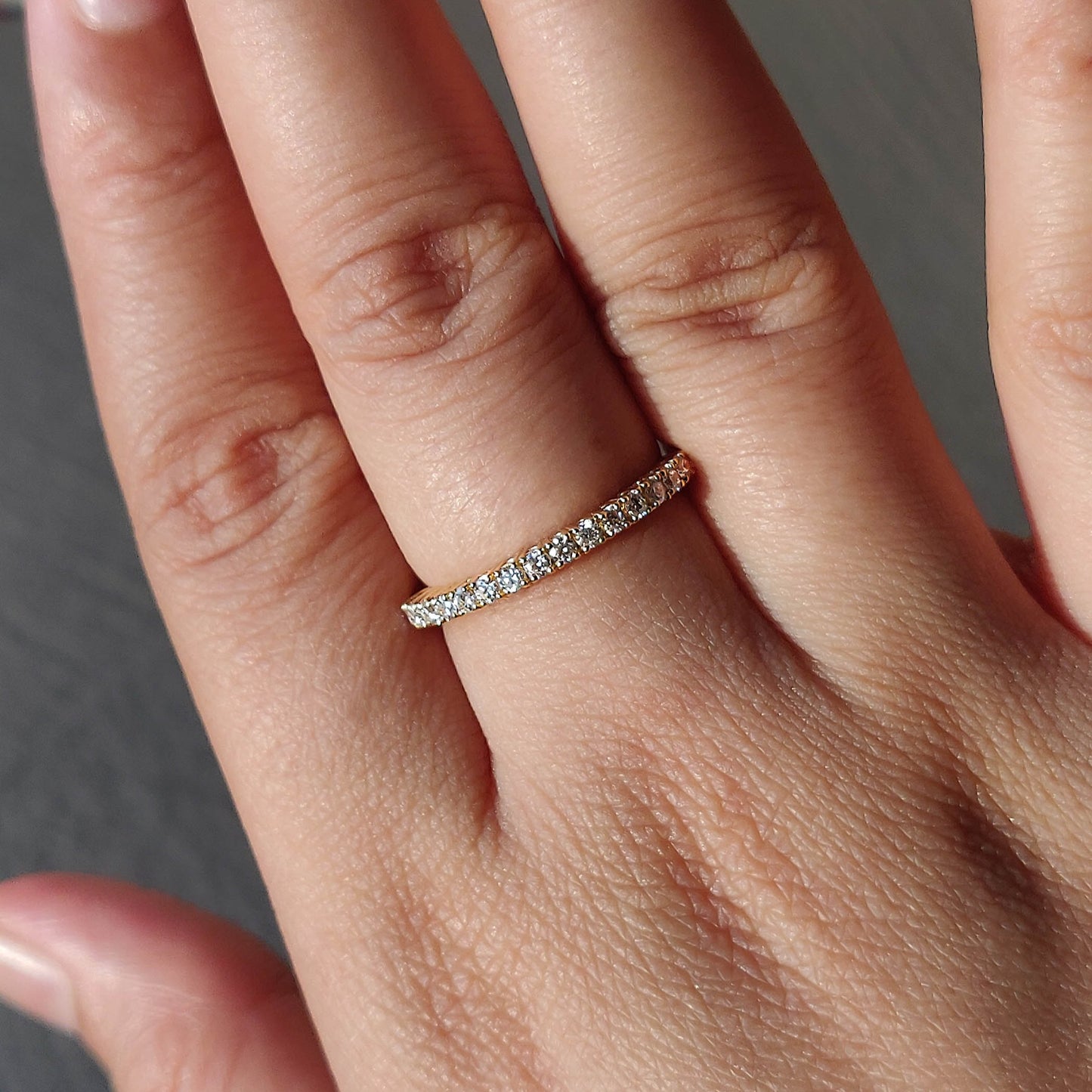 Pavé Diamond Half Eternity Band (0.32ct)