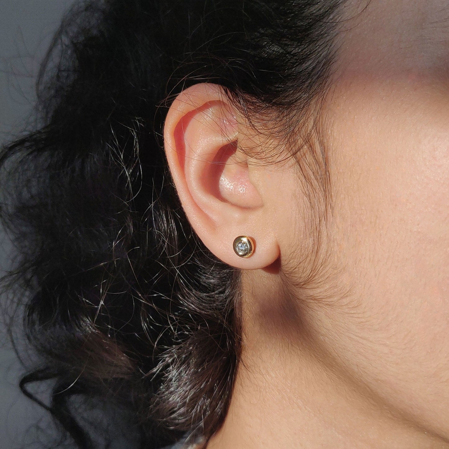 Puffy Diamond Studs