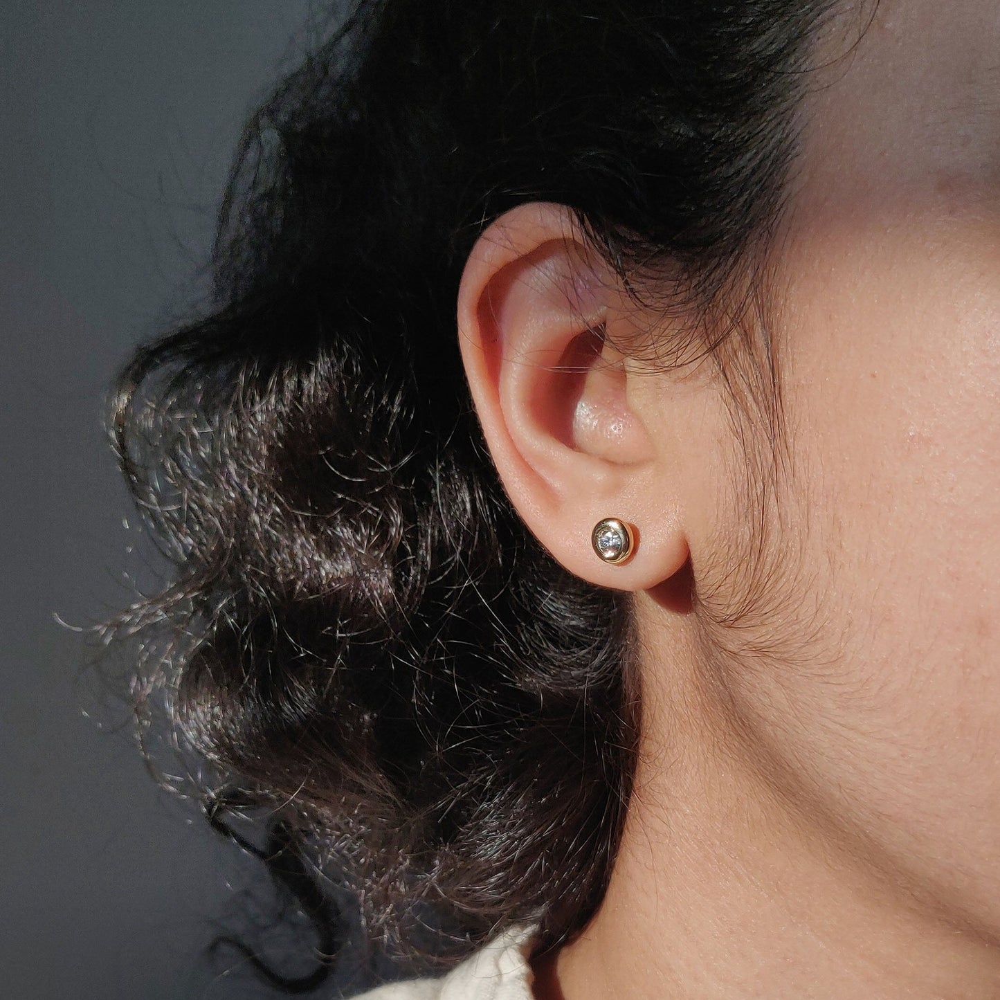 Puffy Diamond Studs