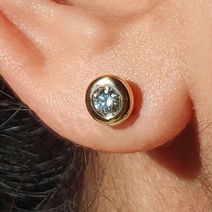 Puffy Diamond Studs