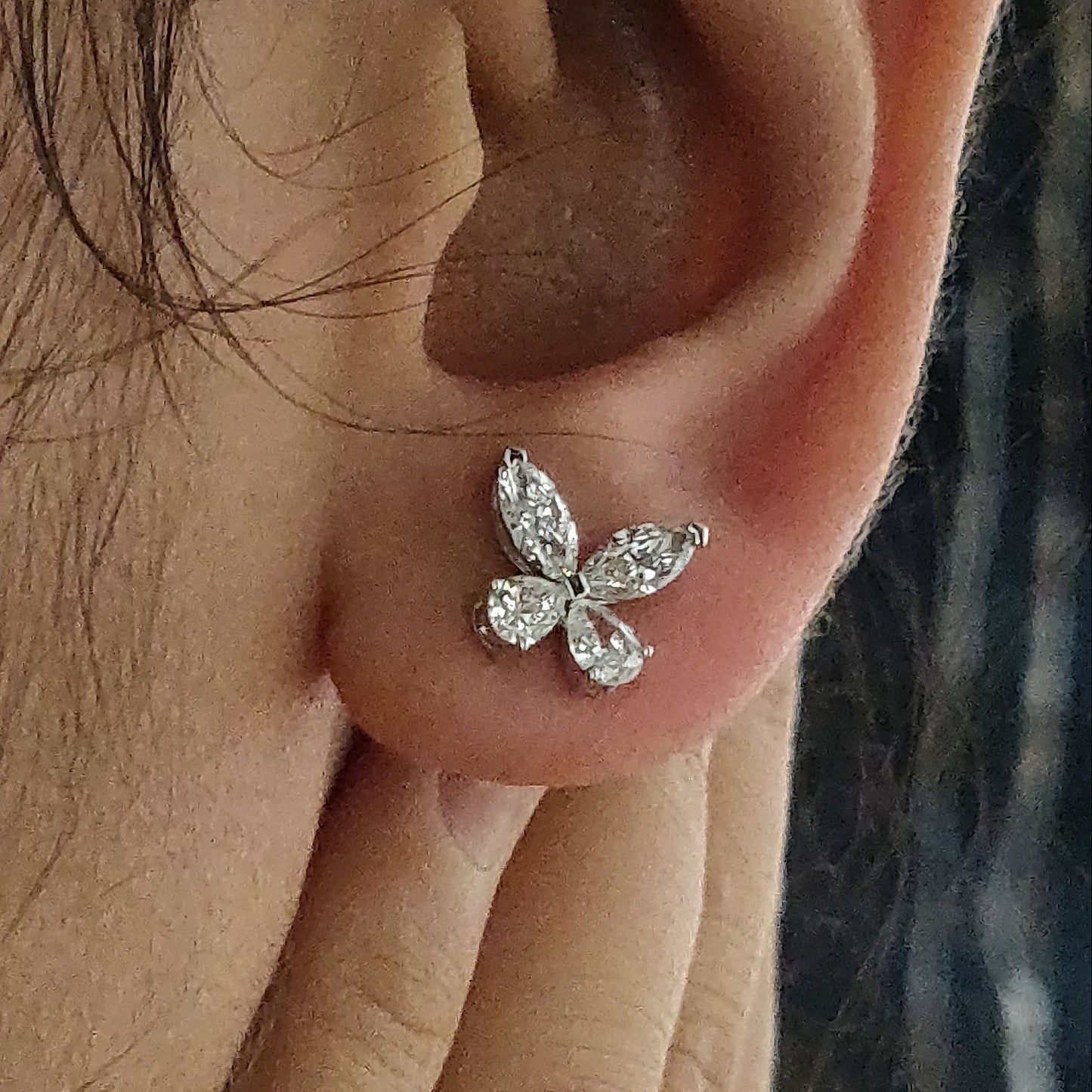 Classic Butterfly Diamond Studs