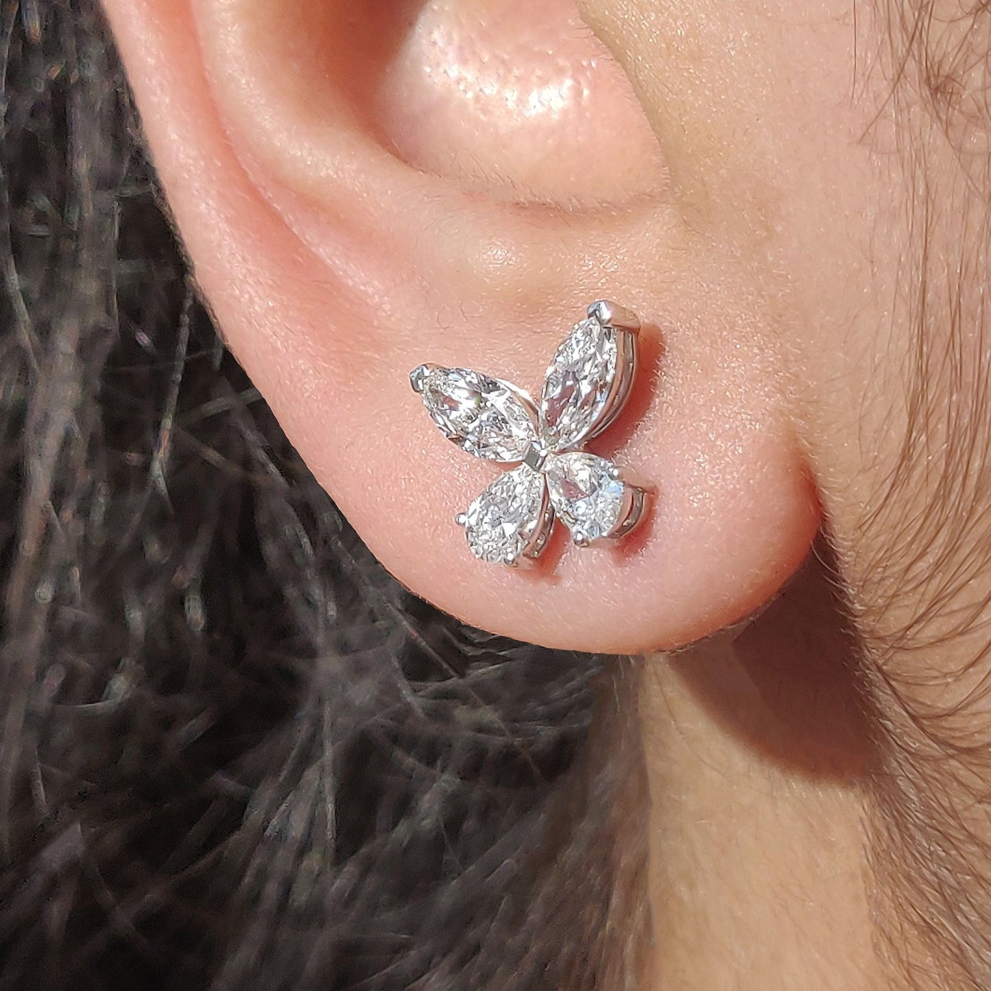 Classic Butterfly Diamond Studs