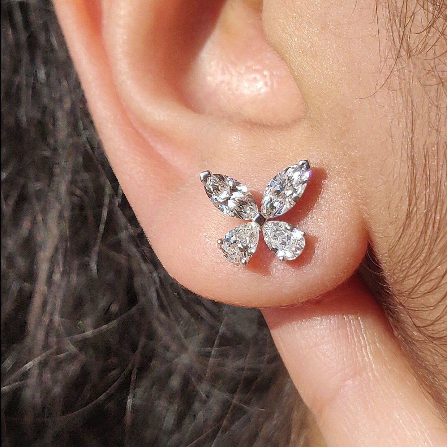 Classic Butterfly Diamond Studs