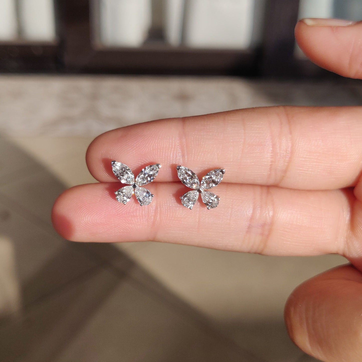 Classic Butterfly Diamond Studs