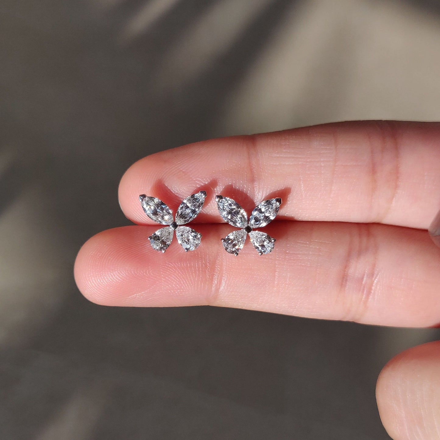 Classic Butterfly Diamond Studs