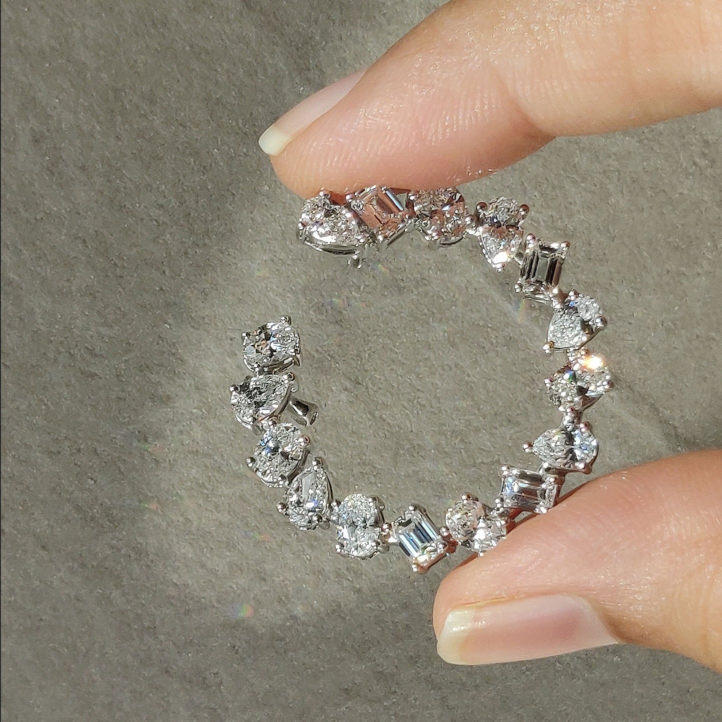 Multi Shape Open Diamond Circlets