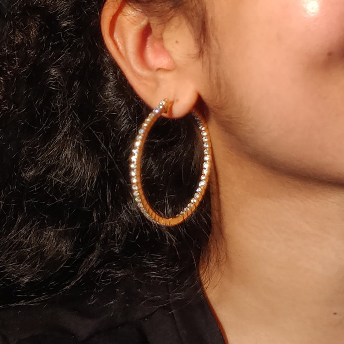Pavé Diamond Large Hoops