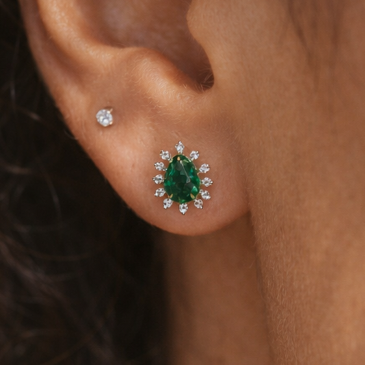 Heera Panna Studs
