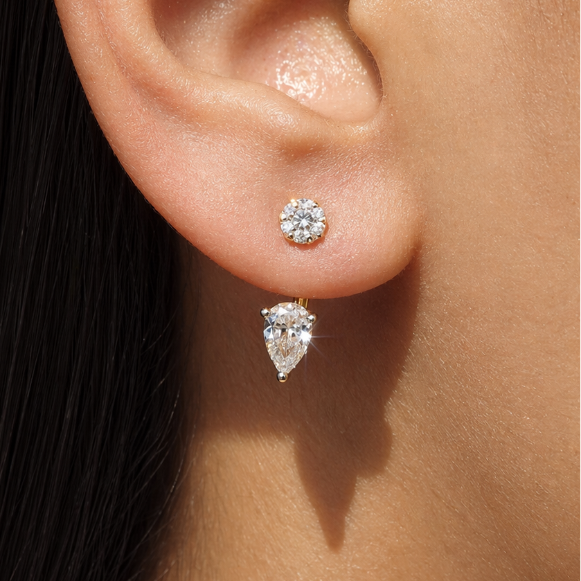 Split Pear Jacket Studs