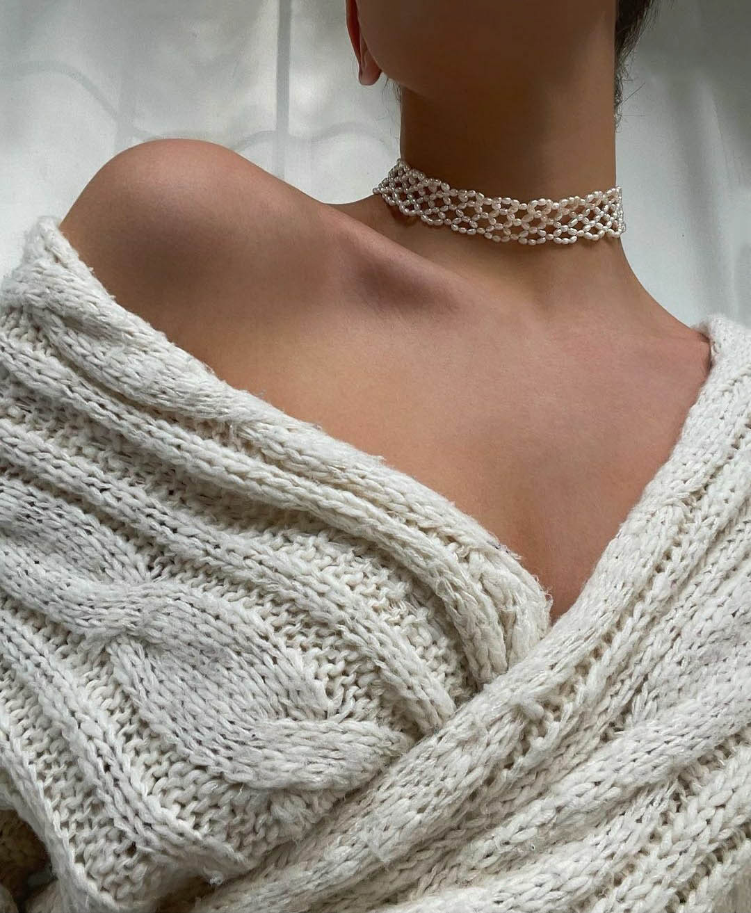 Multi-Strand Pearl Choker