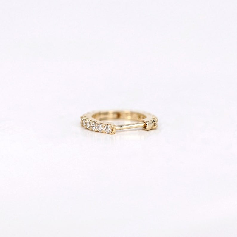 Pavé Diamond Mini Hoops
