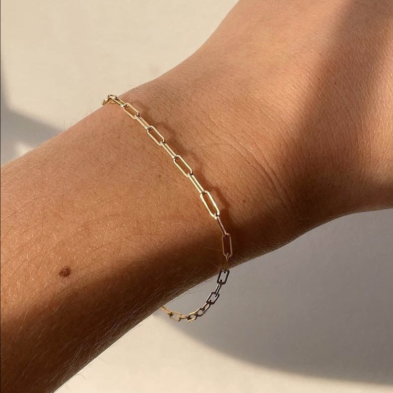 Paperclip Link Chain Bracelet (small)