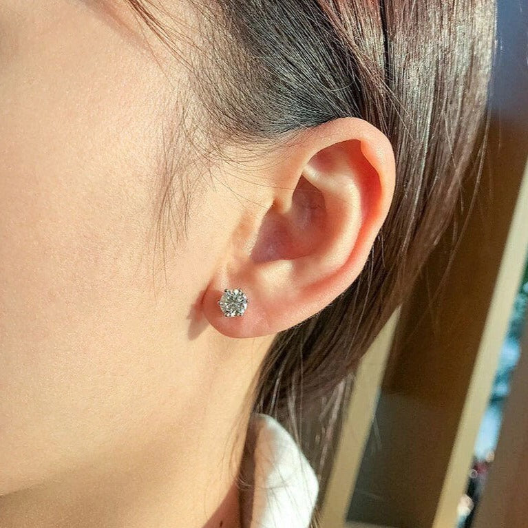 2ct Solitaire Studs (1ct each)