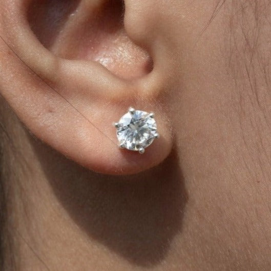 2ct Solitaire Studs (1ct each) – Nyamahjewelry