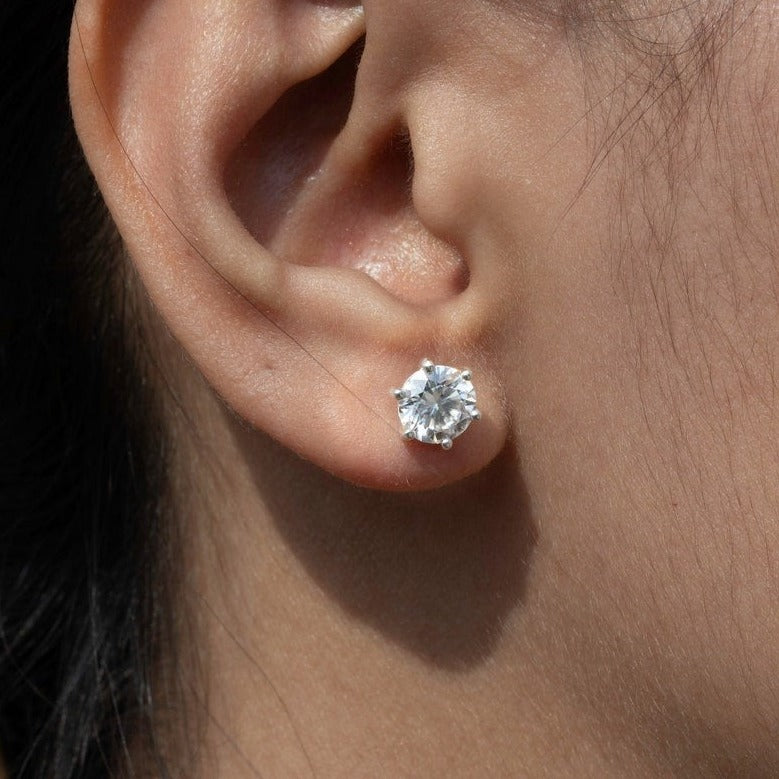 2ct Solitaire Studs (1ct each)