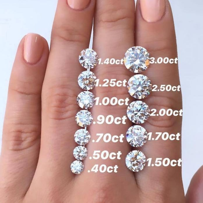 2ct Solitaire Studs (1ct each)