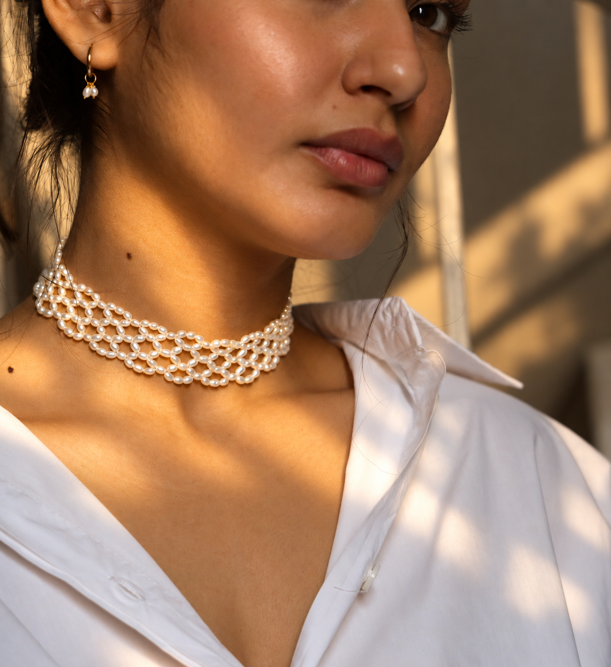 Multi-Strand Pearl Choker