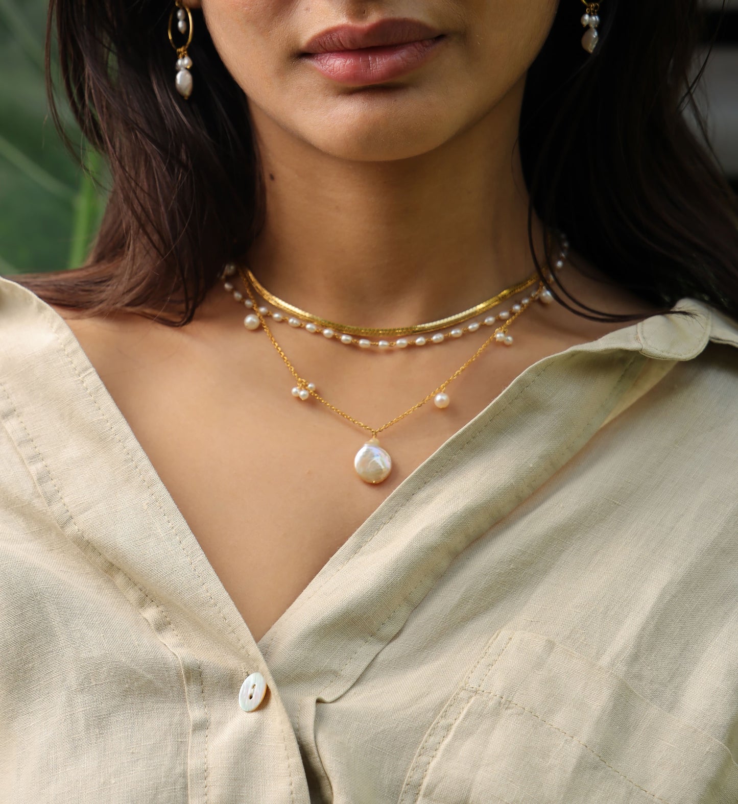 Mismatched Pearl Necklace