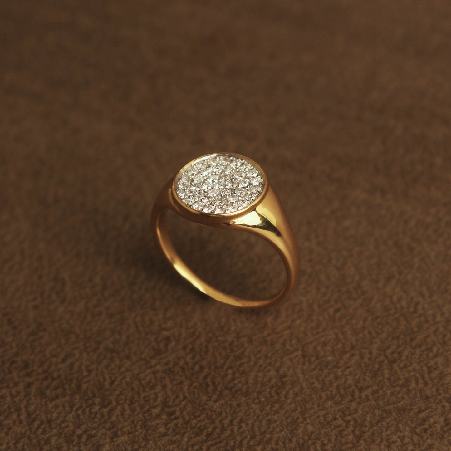 Pavé Diamond Signet Ring