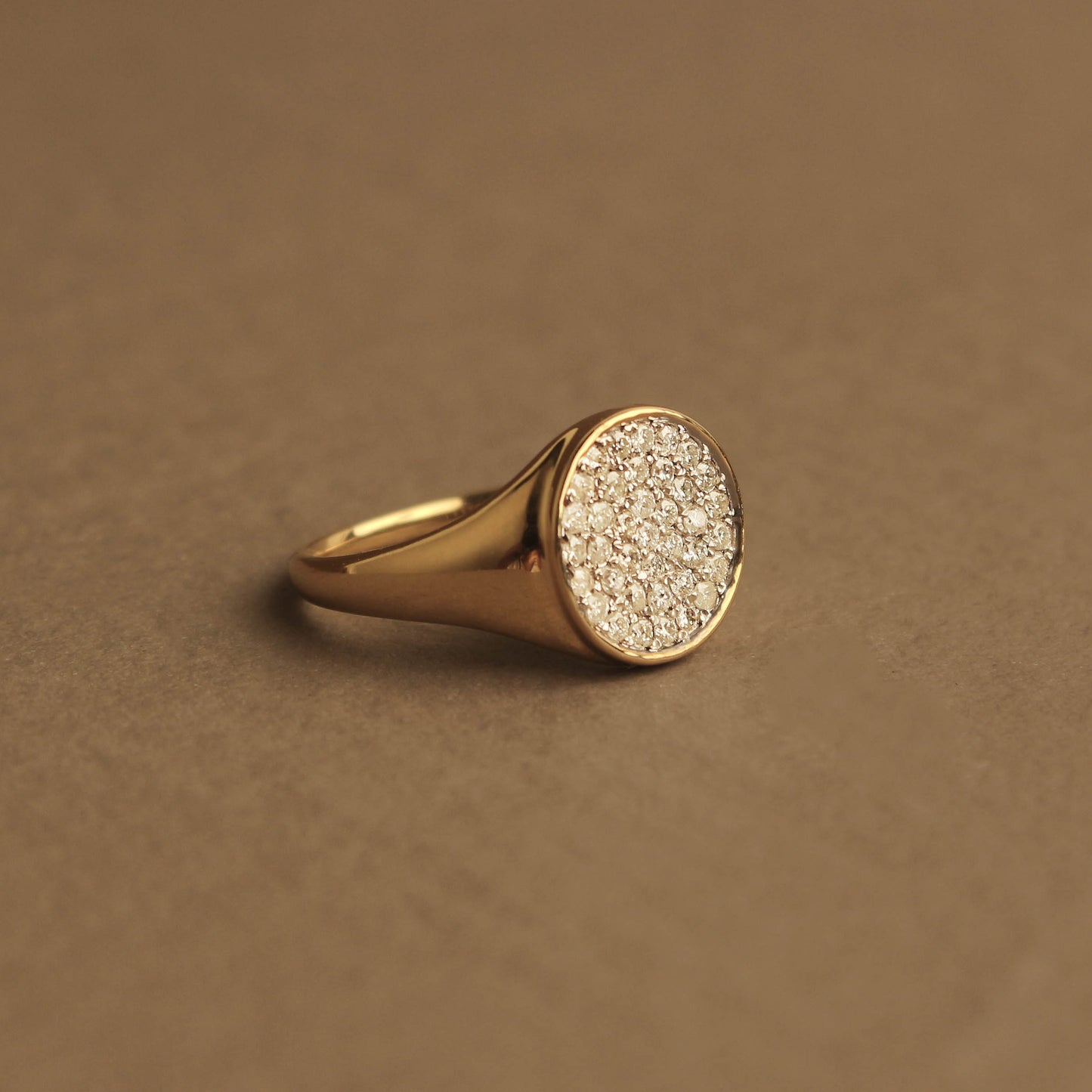 Pavé Diamond Signet Ring