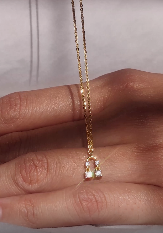 Double Dangle Diamond Necklace
