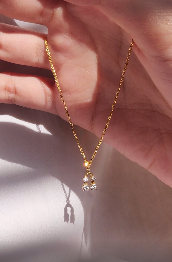 Double Dangle Diamond Necklace