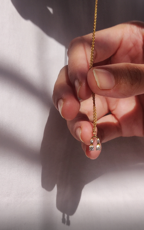 Double Dangle Diamond Necklace