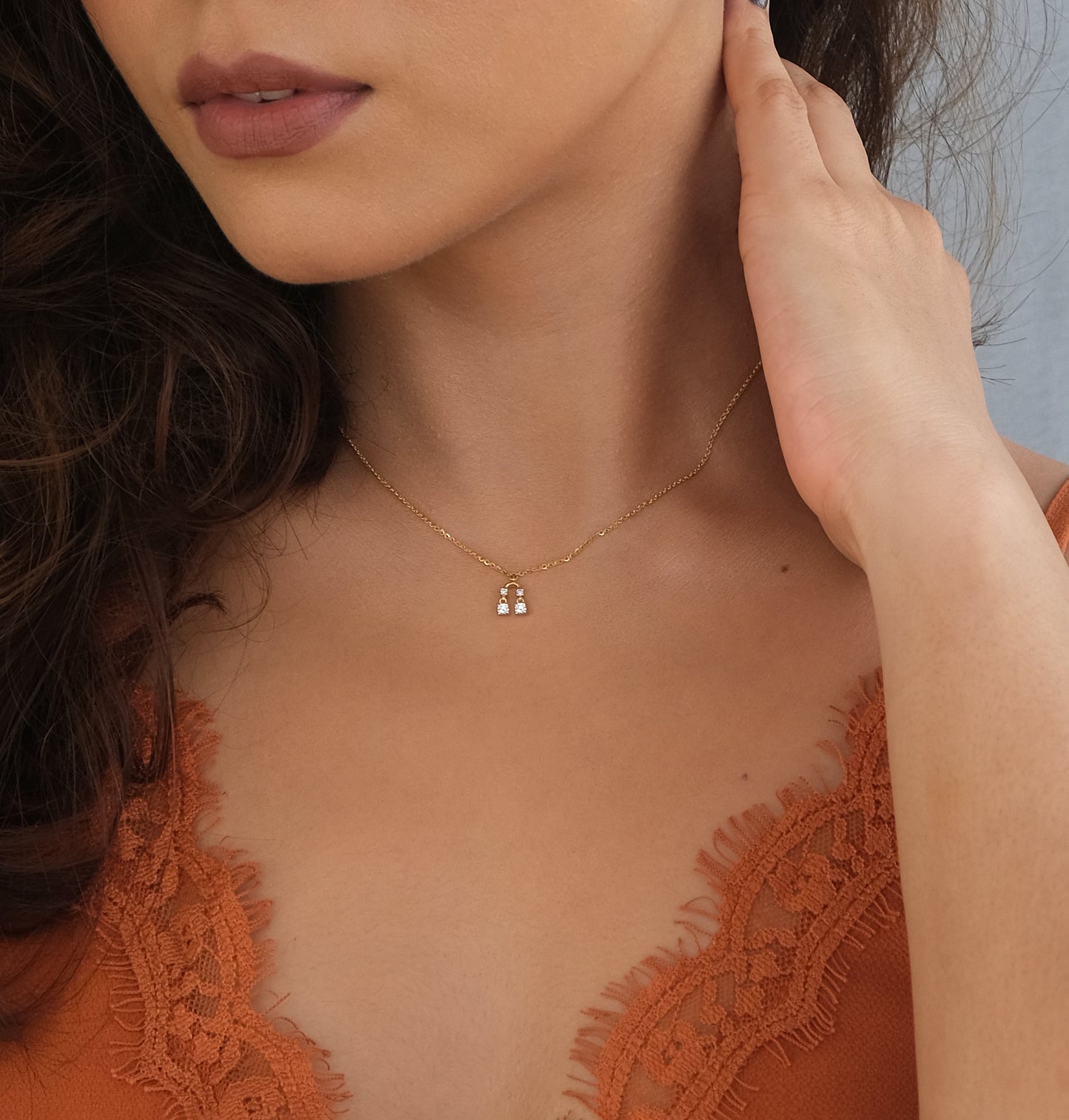 Double Dangle Diamond Necklace