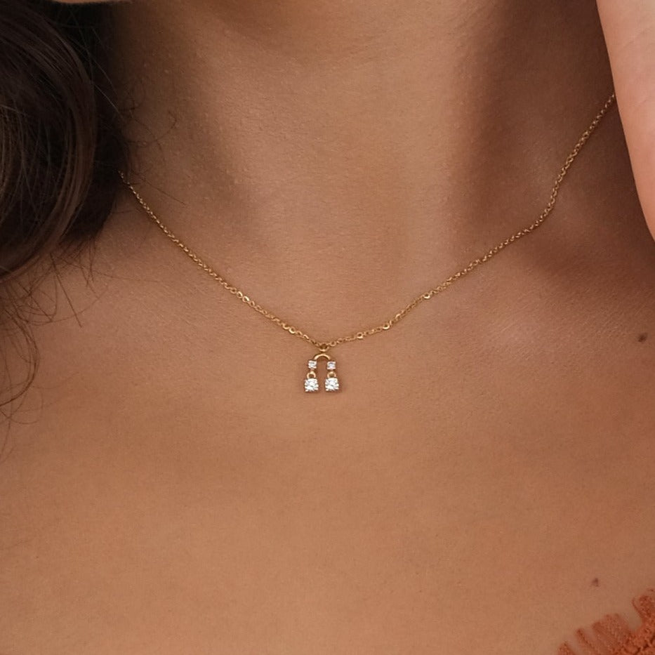 Double Dangle Diamond Necklace