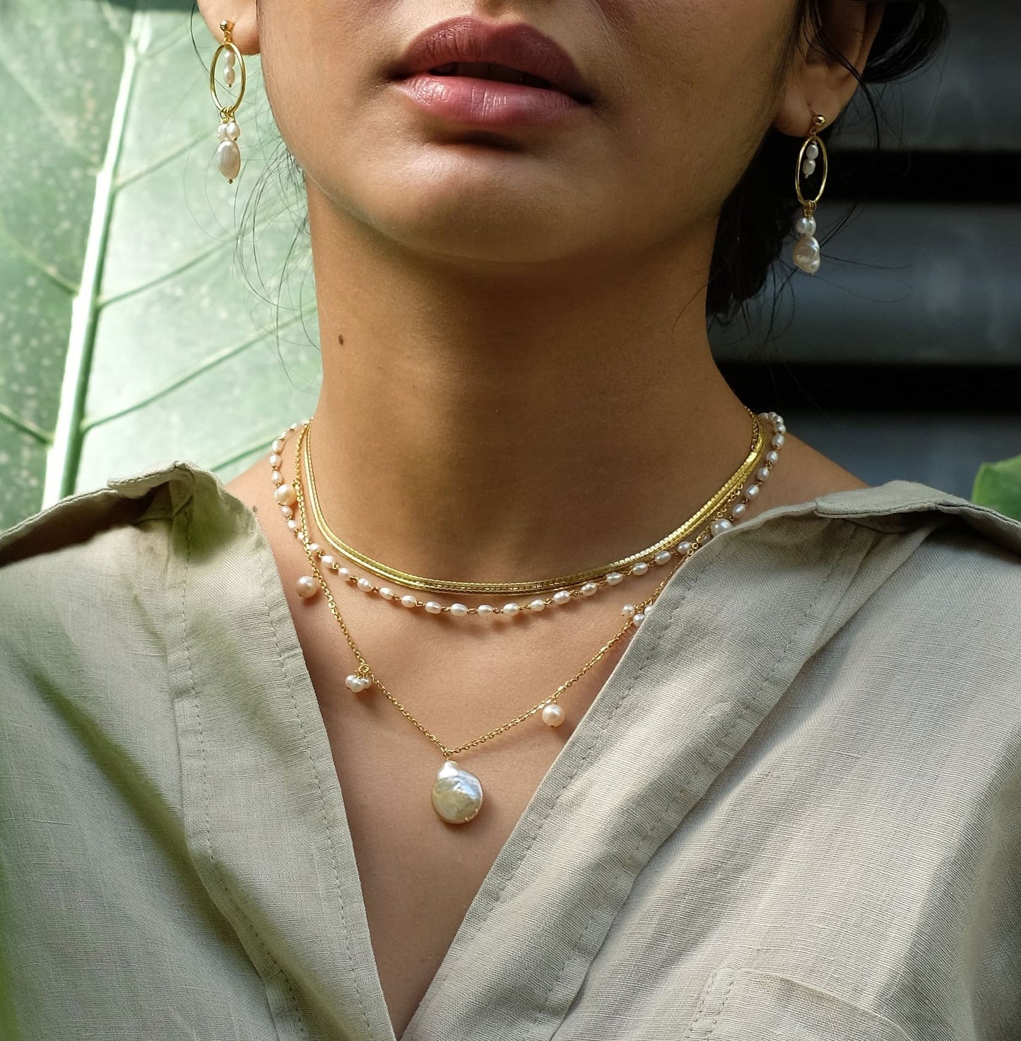 Mismatched Pearl Necklace