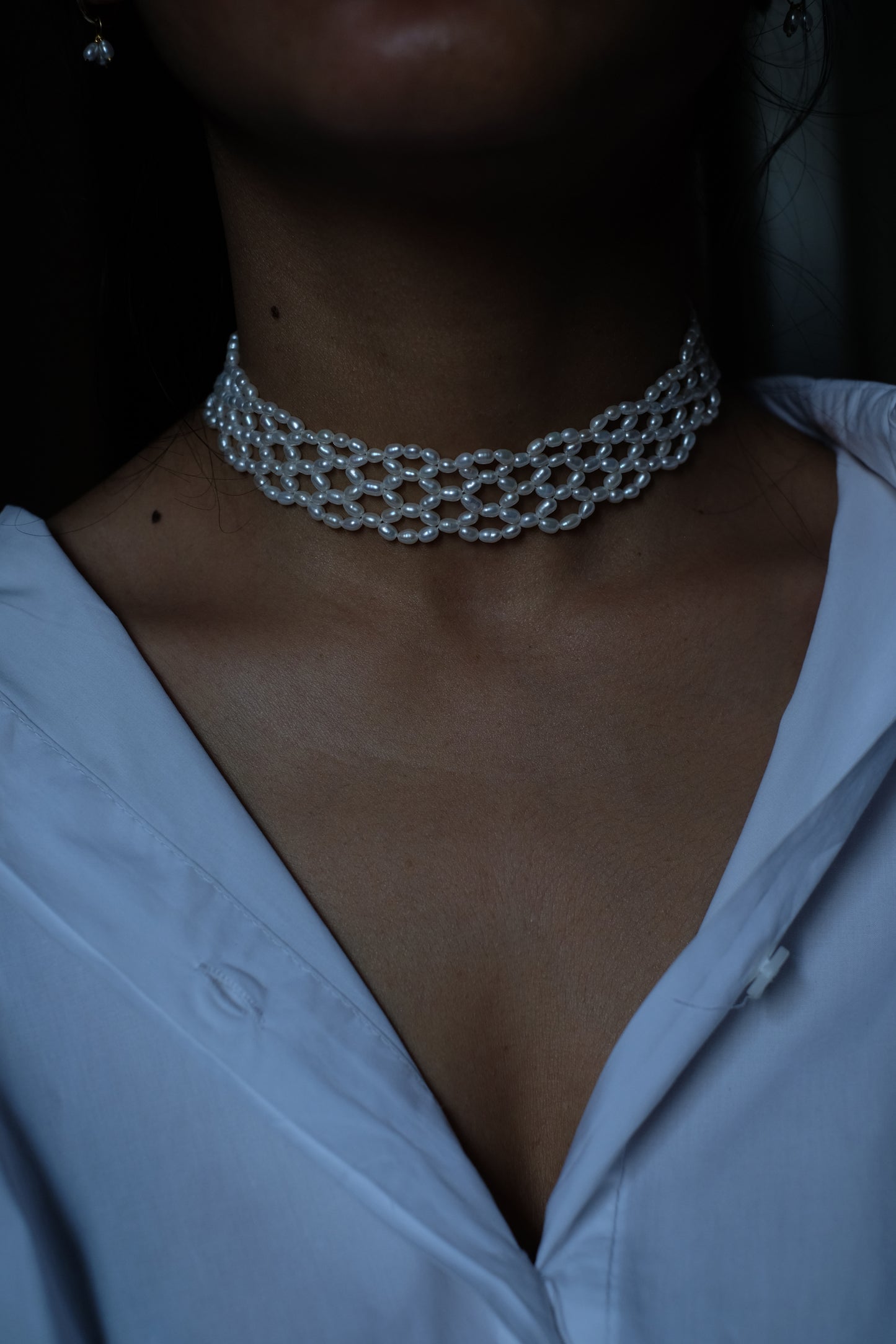 Multi-Strand Pearl Choker
