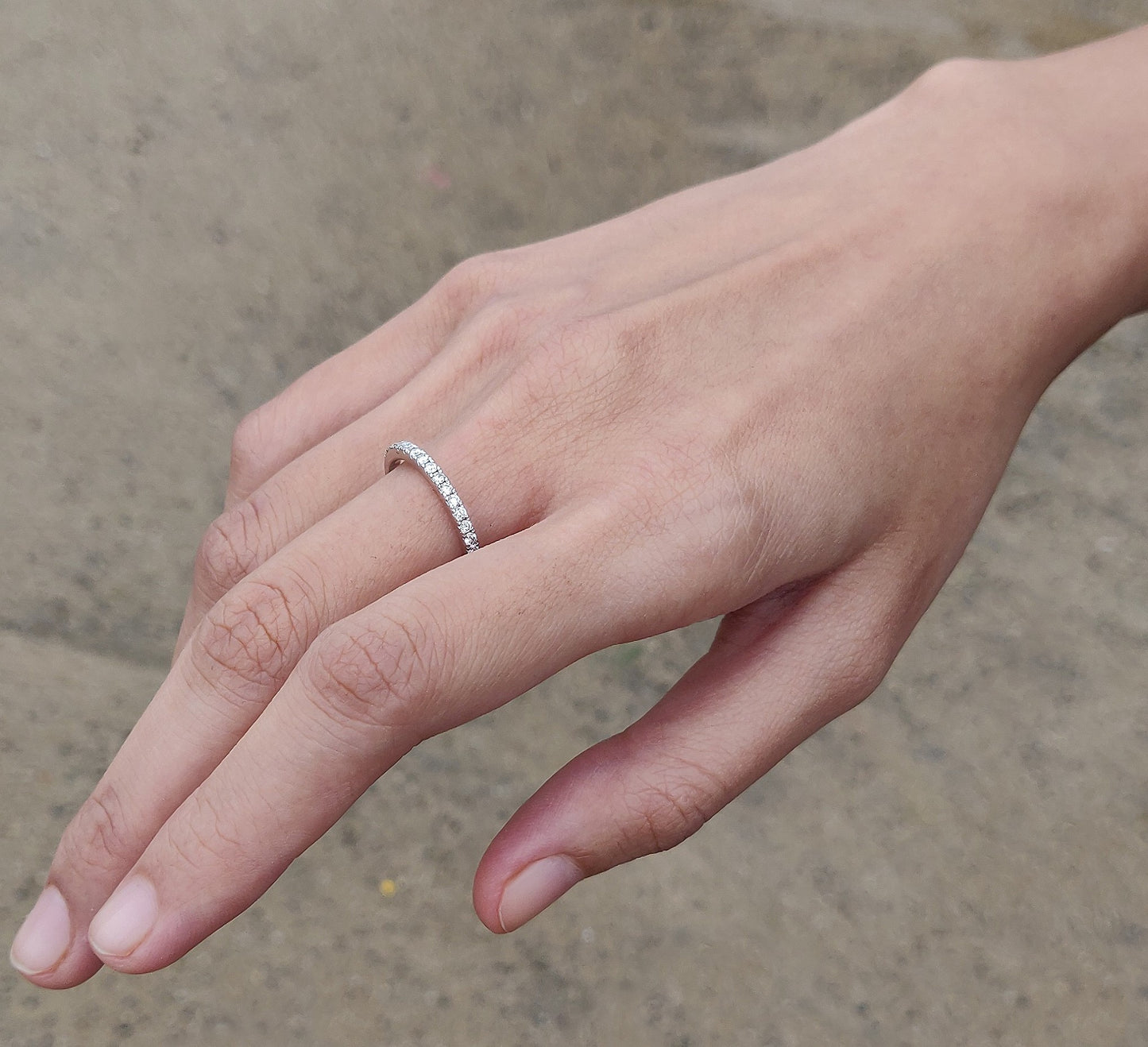 Pavé Diamond Half Eternity Band (0.25ct)