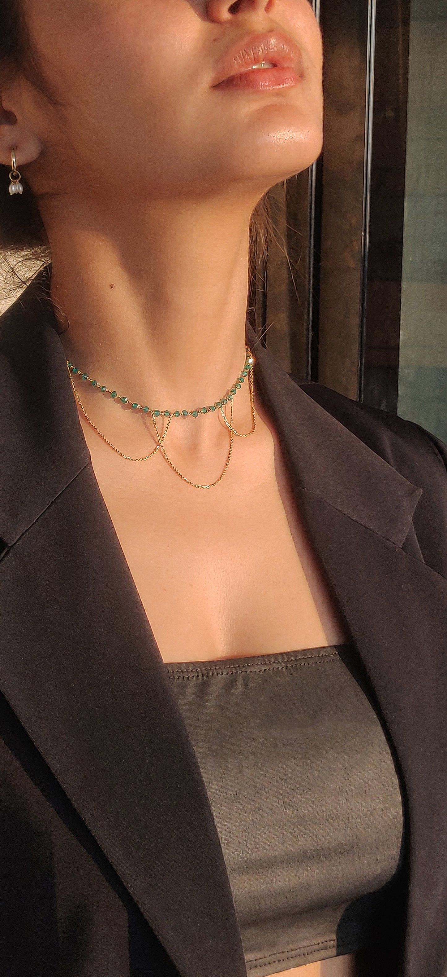 Green Onyx Choker