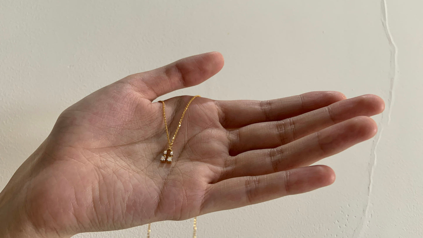 Double Dangle Diamond Necklace