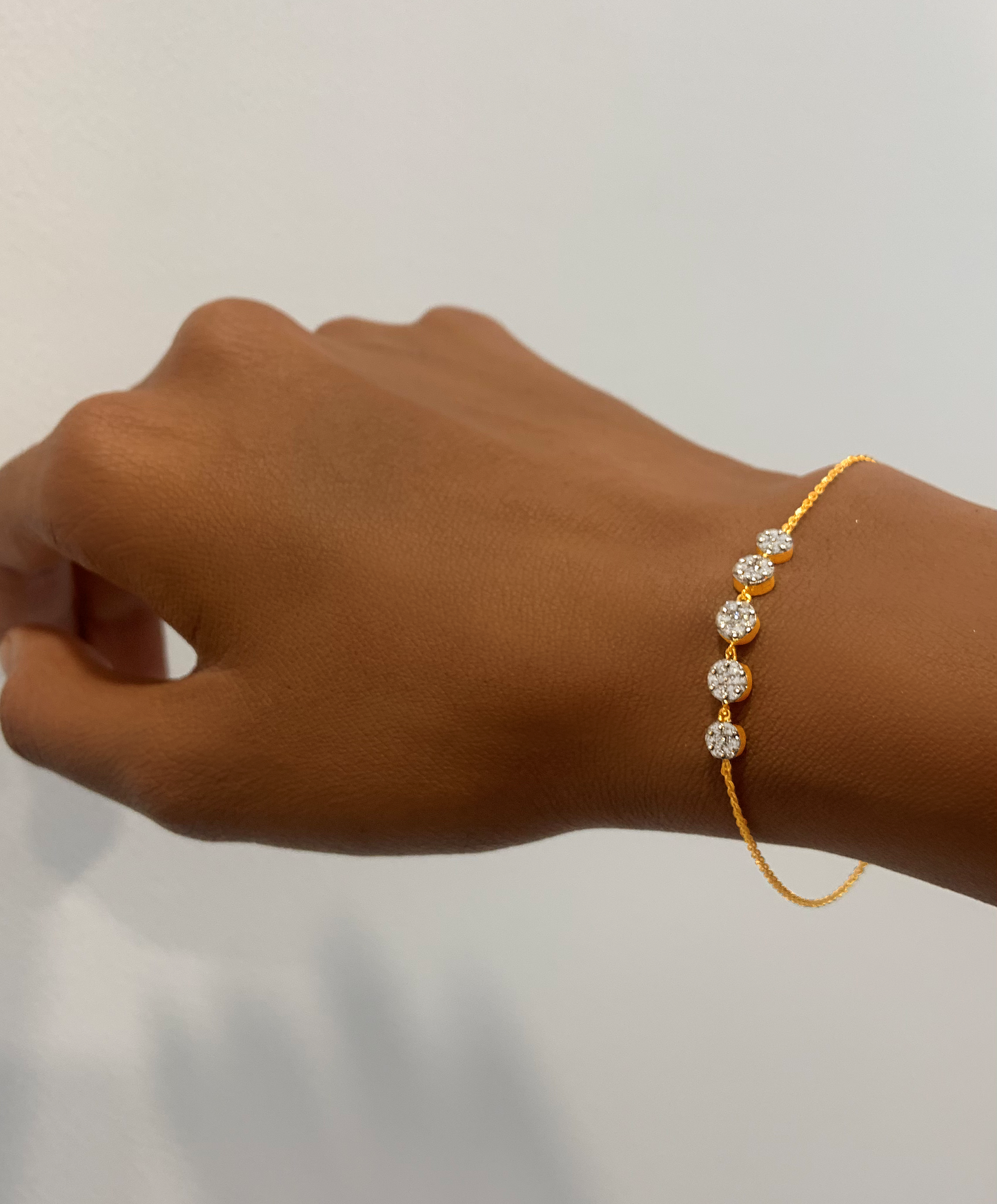 Pavé Diamond Disc Bracelet