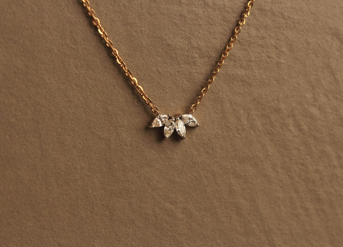 Lotus diamond necklace