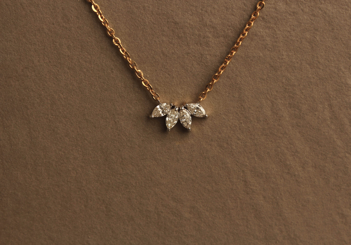 Lotus diamond necklace