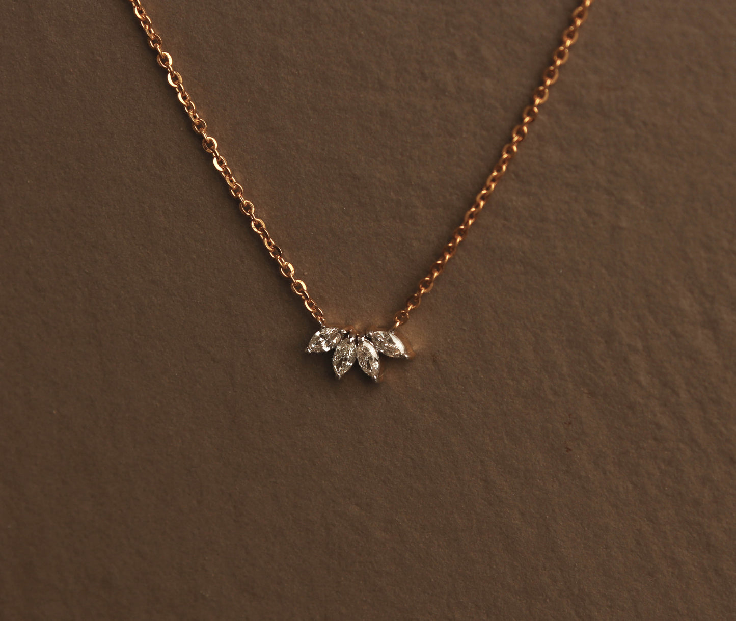 Lotus diamond necklace